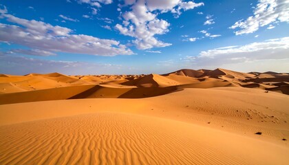 Vast desert landscape under a vibrant sky