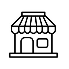 Black and White Storefront Vector Icon
 
 
 