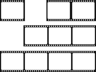 Film strip icon. film strip, Photographic film in retro style. Curved film strip. Cinema icons collection. tape photo film strip frame