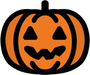 Minimalist Halloween Pumpkin Vector Illustration