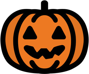 Minimalist Halloween Pumpkin Vector Illustration