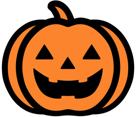 Minimalist Halloween Pumpkin Vector Illustration