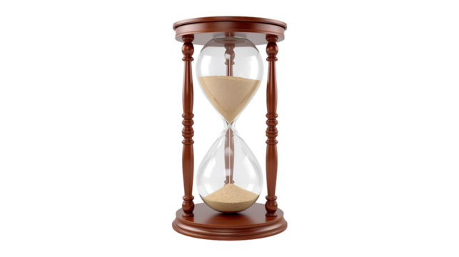 Hourglass With Sand Halfway Through sand timer time