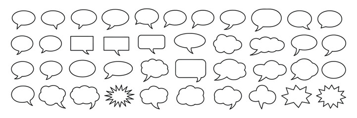 Fototapeta premium Speech Bubble icon set. Talk bubbles. Cloud speech bubbles collection.