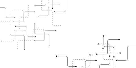 Digital technology concept with integrated circuit and network communication elements