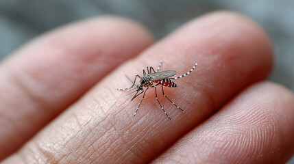 Naklejka premium close-up of mosquito bites on human skin showing irritation and allergic reaction, dermatology concept, health and medical illustration