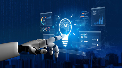 A generative AI assistant demonstrates its own creative platform. The user interface shows its...