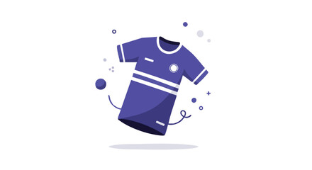 Blue Soccer Jersey with White Stripes and Abstract Elements.