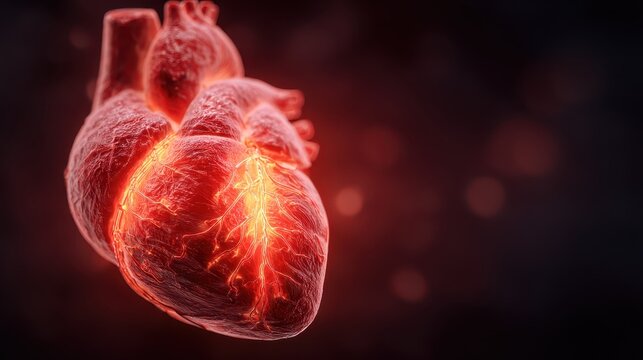 Cross Section of Heart Area Illustrating Effects of Pain from Pericarditis