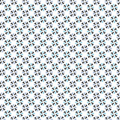 Abstract geometric flower shape pattern doodle shapes motif continuous white background. Modern floral fabric design textile swatch ladies dress, men’s shirt all over print block.”