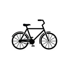 Black bicycle silhouette bike transport