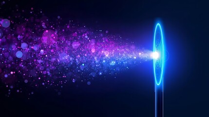 portal glowing with pink energy swirl