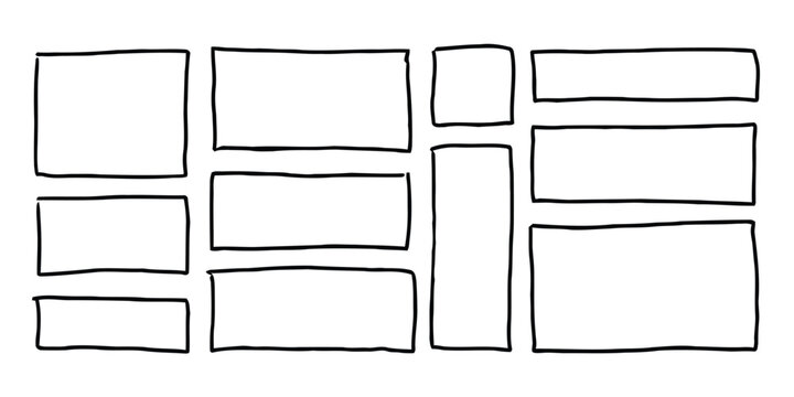 presentation, hand, panel, structure, boxes, template, empty, composition, separation, drawn, grid, illustration, simple, design, wireframe, visual, layout, storyboard, blank, content, outline, area, 