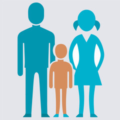 minimalist family icon silhouette vector art illustration, family silhouette vector