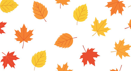 Vibrant autumn leaf collection seasonal fall colors nature elements arrangement vector
