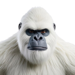 Majestic albino gorilla portrait showcasing strength and serenity, a powerful symbol of nature's beauty, perfect for conservation campaigns and wildlife documentaries