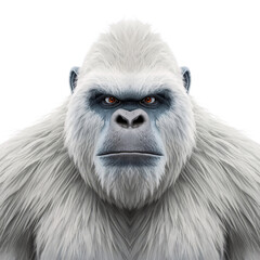 Majestic yeti portrait with piercing gaze, a compelling creature for fantasy stories and mythical adventures, evoking wonder and imagination for creative projects