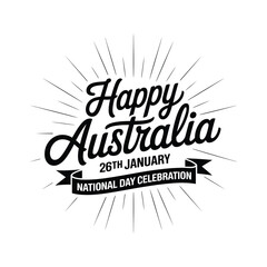 Happy Australia Day 26th January National Celebration
