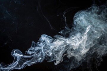 Smoke texture over blank black background