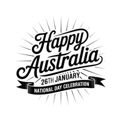 Obraz premium Happy Australia National Day Celebration 26th January