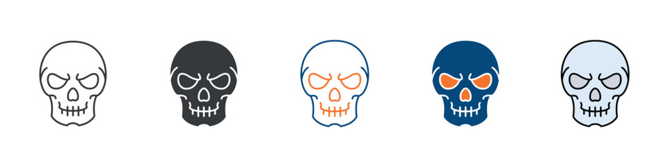 Skull Icon Set Multiple Style Collection