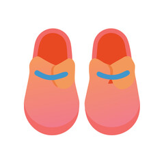 Fototapeta premium Vector Illustration of Pair of Pink Slippers on Black Background
