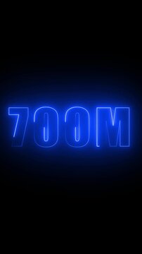 Electric blue neon ZOM text glowing brightly on a dark background ZOOM