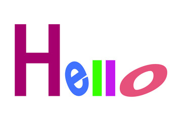 Creative Hello text banner with stylish typography and vibrant colors. Perfect for greetings, social media posts, invitations, website headers, and promotional designs.bloggers, marketing projects