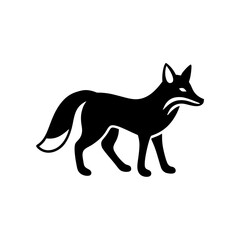 Silhouette of a standing fox icon