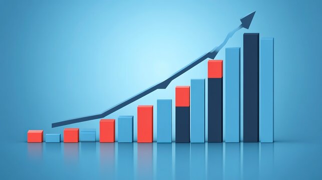 Profit and loss graph showing business growth trends over time with clear data representation