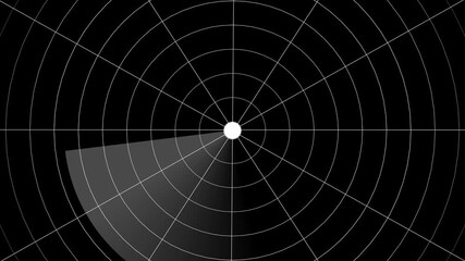 radar screen with scanning beam and circular grid - overlay animation for video compositing. - Powered by Adobe