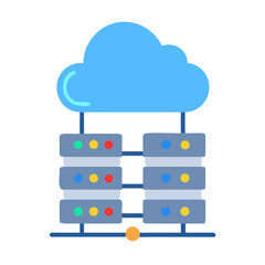 Cloud Computing Servers Symbolizing Data Storage Solutions for Internet Connectivity and Networking