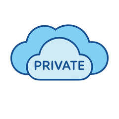 Stylized cloud icon with 