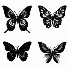 set of butterflies