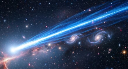 Cosmic Ray - A Focused Beam of Energy Across the Universe.