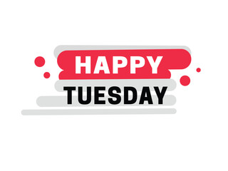 Happy Tuesday, banner stylish art design concept. Elements for banner web.