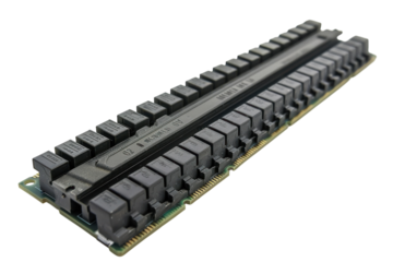 Exploring the intricate design of a computer memory module in a bright, minimalistic setting isolated on transparent background