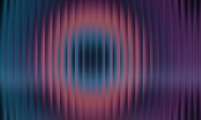 Abstract background with blurred concentric circles and vertical lines of teal and purple hues