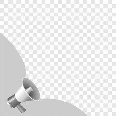 Megaphone Announcement important without text transparent illustration vector design