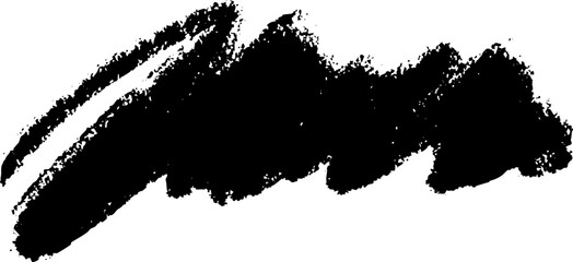 Black marker scribble abstract brush stroke art,