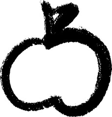 Hand drawn doodle apple sketch icon design,