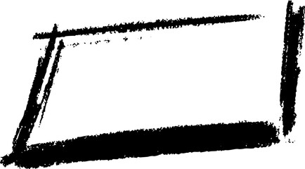 Hand drawn rectangle sketch frame doodle icon,