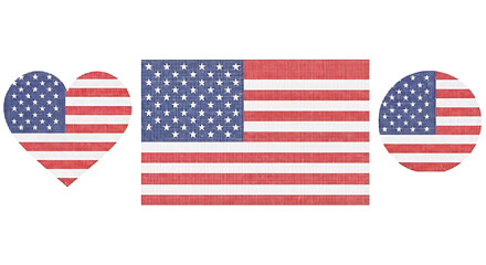 American flag patriotic stars and stripes love heart design illustration