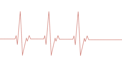 Dynamic heartbeat line graphic for medical presentations, health awareness campaigns, and vital sign monitoring visuals. Modern, clean design for impactful messaging.