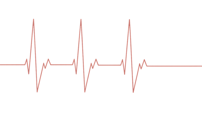 Dynamic heartbeat line graphic for medical presentations, health awareness campaigns, and vital sign monitoring visuals. Modern, clean design for impactful messaging.