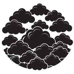Illustration of a set of dark clouds