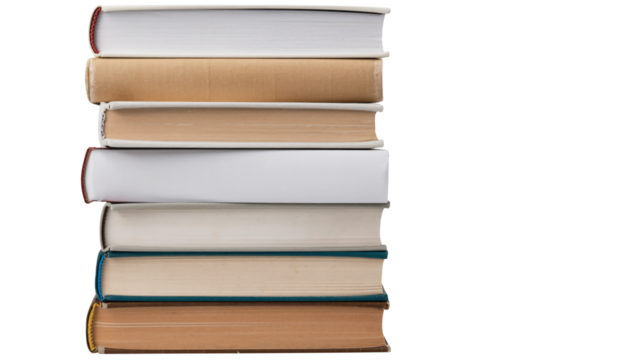 A stack of diverse books shows knowledge and learning, perfect for illustrating education, libraries, literature, reading, and the joy of discovery