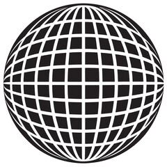 Grid sphere, a geometric design with squares