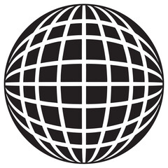 Globe with grid lines, a representation of the planet