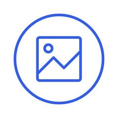 Gallery icon vector, silhouette of an image icon. Picture symbol - image photos sign icons - square button. Icons for the interface